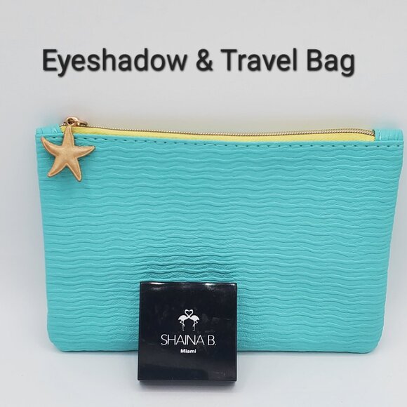 SHAINA B Travel Size Eyeshadow Duo + Makeup Bag - Picture 4 of 6